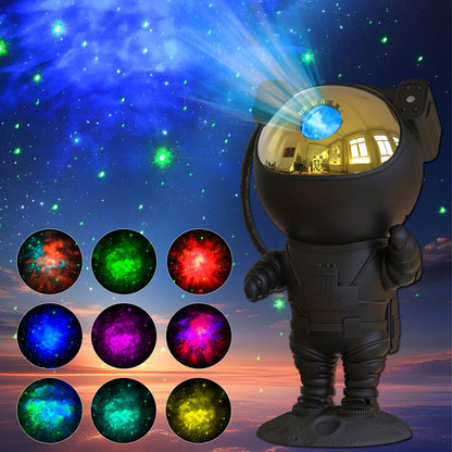 Proyector de Galaxia Astronauta — Luz Nocturna con Estrellas